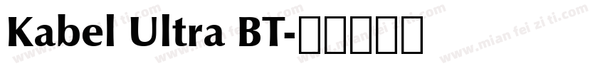 Kabel Ultra BT字体转换